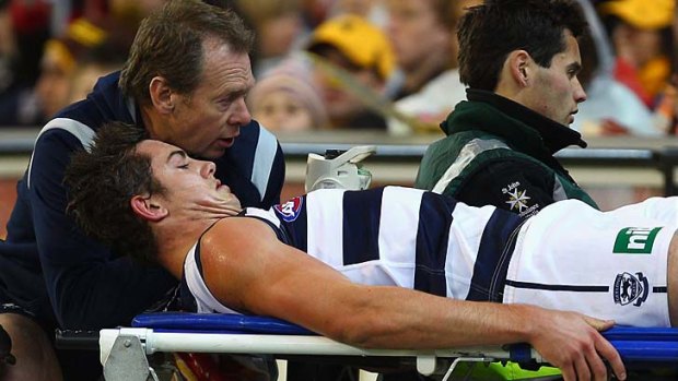 Geelong's Daniel Menzel was one of eight players to have a recurrence of an ACL injury in 2013.