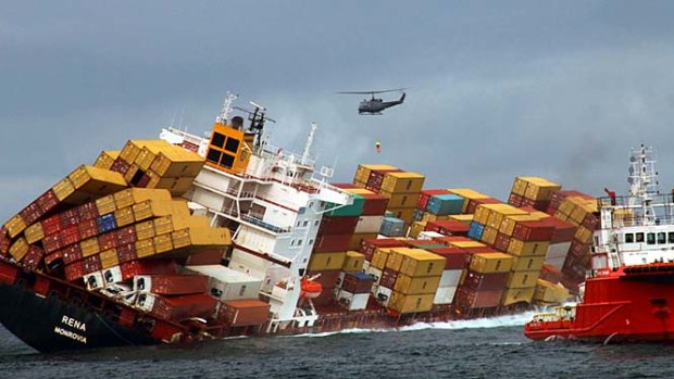 Container ship Rena sank in the Bay of Plenty on Tuesday.
