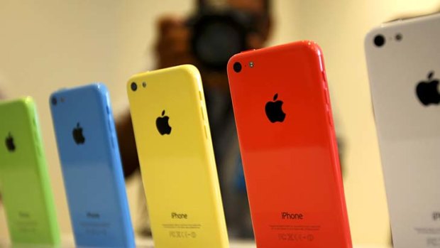 Rainbow: The iPhone 5C will come in five colours.