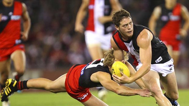 On the rise: St Kilda's Jack Steven will play his seventh consecutive match on Saturday night.