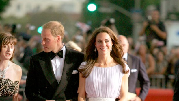 Understated glamour ... Kate Middleton and Prince William.