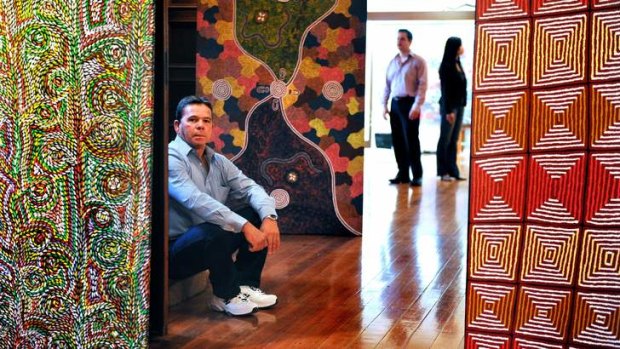 Colin McKinnon-Dodd at Mia Mia Aboriginal Art Gallery.
