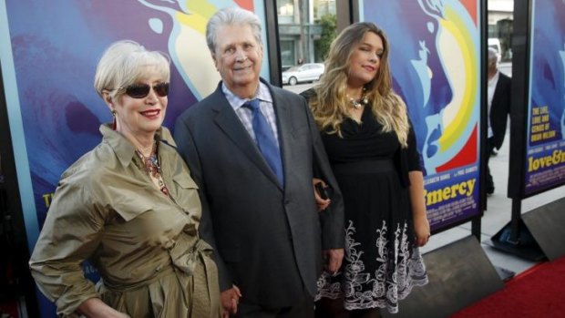Brian Wilson, wife Melinda Ledbetter and a family member at the premiere of the film.