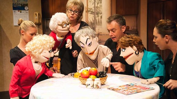 Eight's a crowd: The girls and their helpers in <em>Thank You for Being a Friend</em>, the puppet show inspired by hit sitcom <em>The Golden Girls</em>.