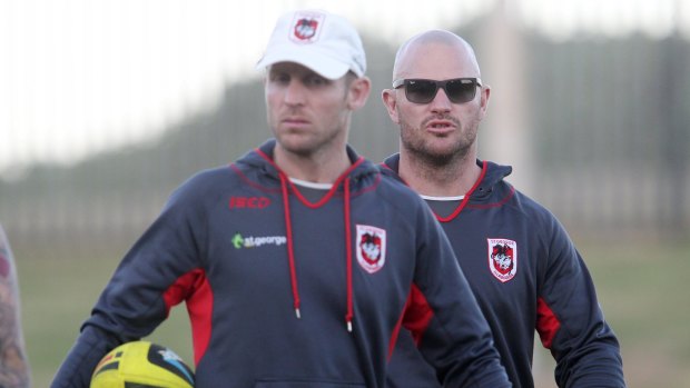 Passion: Ben Hornby and Dean Young have taken on bigger coaching roles at the Dragons.