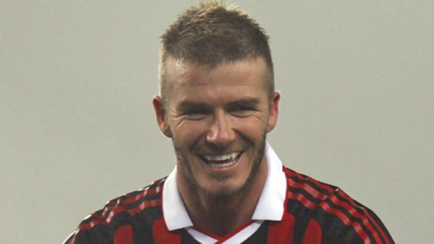 Groped ... AC Milan star David Beckham.