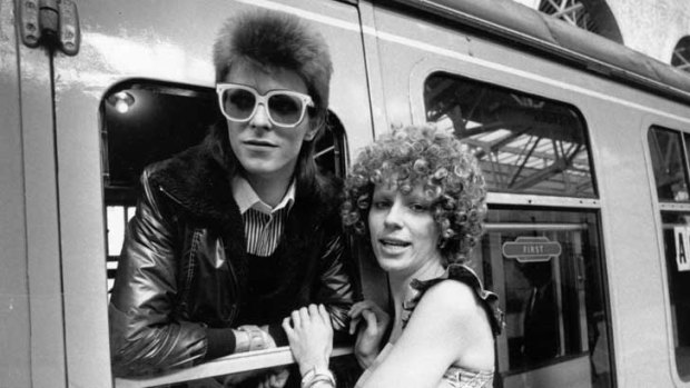 David Bowie and wife Angie Bowie in 1973. She found her husband in bed with Mick Jagger, according to author Chris Andersen.