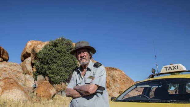 Warm-hearted: Michael Caton at the Devils Marbles shooting <i>Last Cab to Darwin</i>.