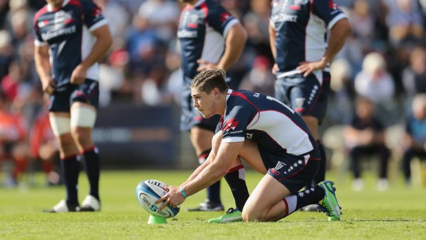 Confident: James O'Connor said the Rebels forwards would dominate the Wallabies-studded Waratahs pack.