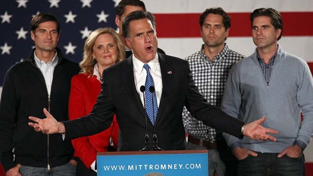 Front-runner ... former Massachusetts governor Mitt Romney.