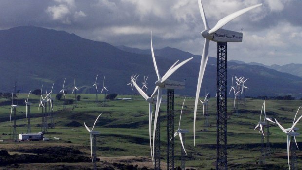 Tararua, New Zealand, described as the largest windfarm in the southern hemisphere