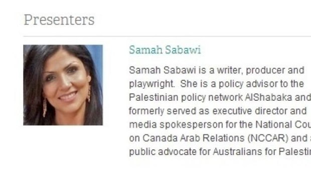 Samah Sabawi on the Wheeler Centre website