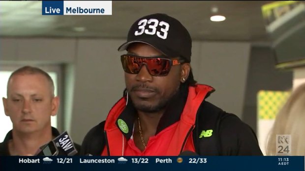 Chris Gayle apologised, but did not seem to really understand his offence. Photo: ABC