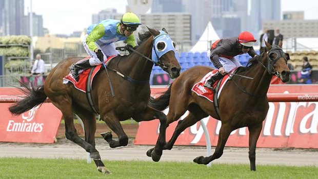 What a day &#8230; Chris Symons rides Linton Street to victory on Cup day in 2009. He saddled up Kibbutz in the Big One that year.