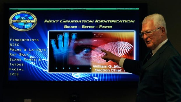 William McKinsey, an FBI  information technology specialist, gives a presentation on the bureau's facial recognition program.