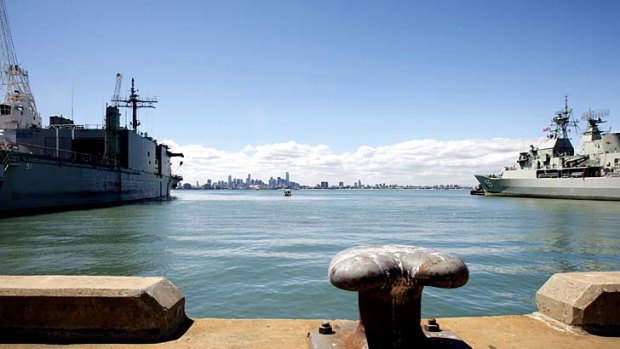 The Tenix shipyard in Williamstown.