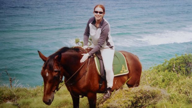 "A very bright, active girl": Jenny Lee Cook horse riding before her back injury.