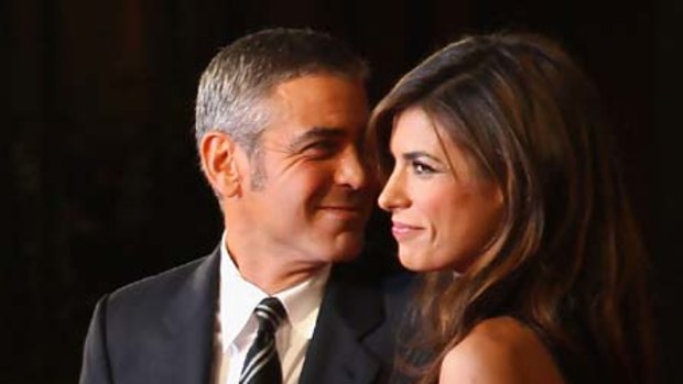 Style trial ... George Clooney and Elisabetta Canalis.
