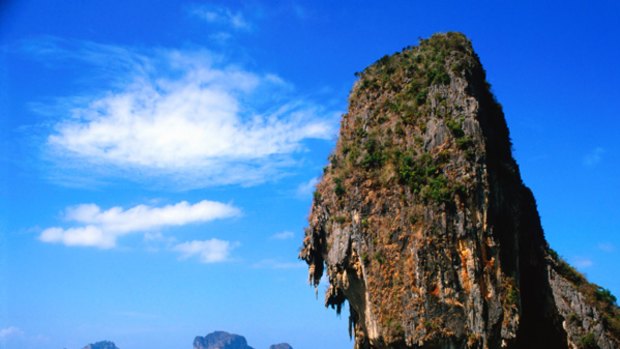 Emerald escape ... the cliffs of Ko Rang Nok (Bird Nest Island).