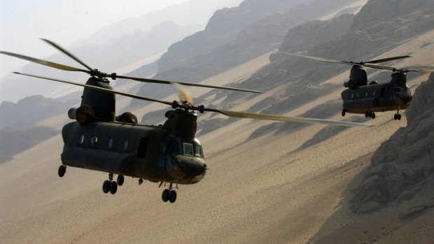 Australian Army CH-47 Chinooks.