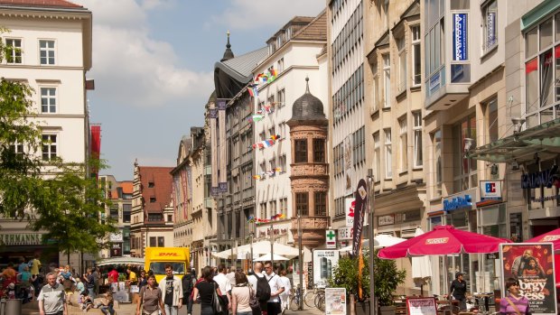 Shopping Avenue, Leipzig, Germany.