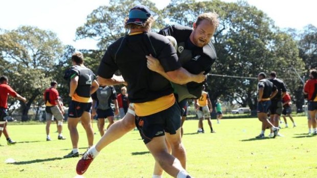 Up for the task: Waratahs prop Benn Robinson prepares for the Brumbies on Tuesday.