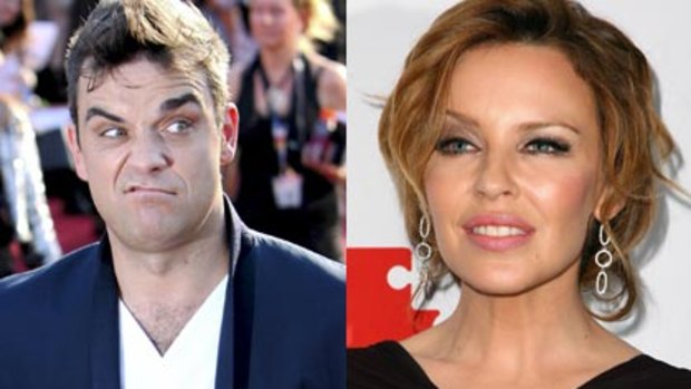 Blew his chance ... Robbie Williams laughed at a naked Kylie Minogue.
