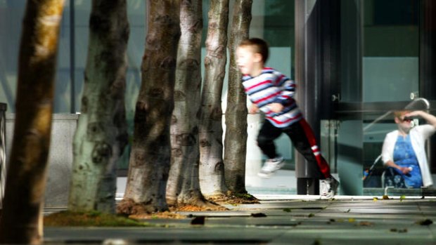 A child plays outside the Family Court, which will still hear the bulk of cases involving a parent's proposed move overseas.