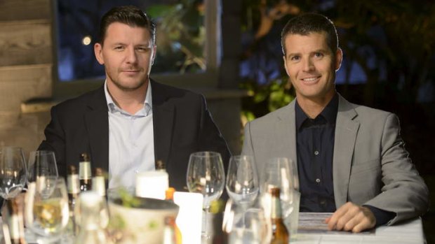 <i>My Kitchen Rules</i> hosts Manu Feildel (left) and Pete Evans are waiting to serve you up another season of their theatrical cooking show... After the tennis.