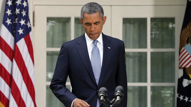 President Barack Obama arrives to make a statement about Syria in the Rose Garden at the White House in Washington, delaying what had appeared to be an imminent strike.