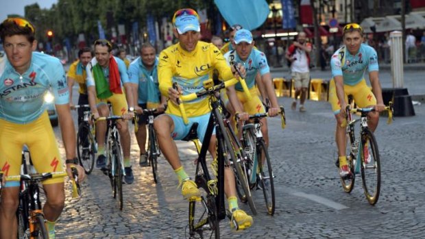 Tour de France 2014's winner Italy's Vincenzo Nibali.