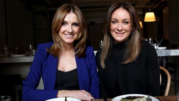 Transformer: Michelle Bridges, right, with Kate Waterhouse. 