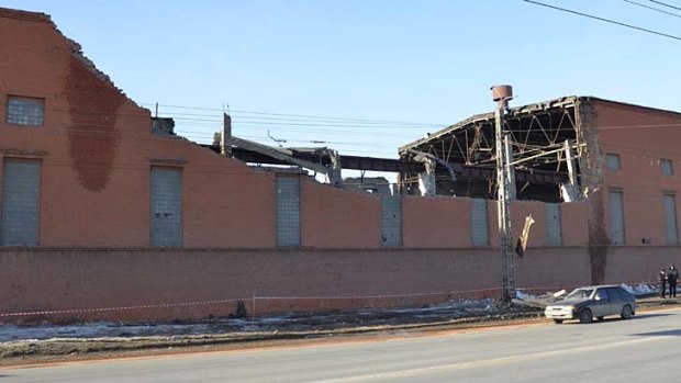The Chelyabinsk Zinc Plant building was damaged when a meteorite passed over the city last week.