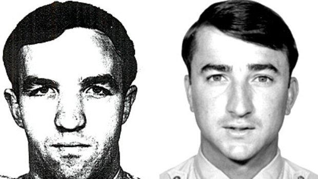 Remains found: Flying Officer Michael Herbert, left, and Pilot Officer Robert Carver.