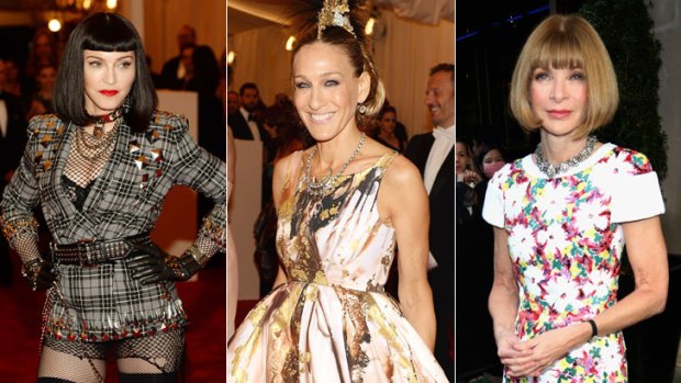 Style: Madonna and Sarah Jessica Parker embraced the punk theme but Anna Wintour played it safe at the Met Gala.