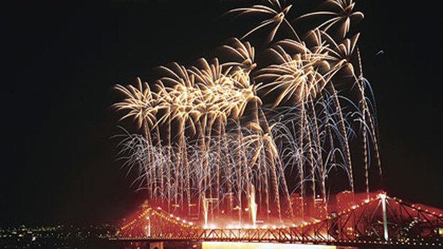 Fireworks over Brisbane's Story Bridge are an annual New Year's Eve event.