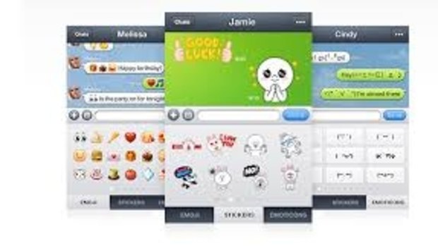 Line app has different stickers for unique markets.
