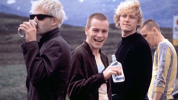 Johnny Lee Miller, Ewan McGregor, Kevin McKidd and Ewen Bremner in <i>Trainspotting</i>