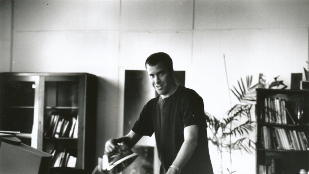 Michael Bachelard ironing.