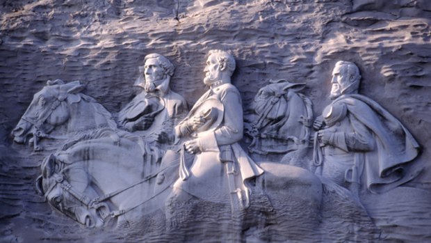 Old South ... the wall of Confederate generals at Stone Mountain.