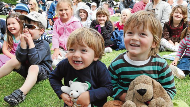 Brothers Archer and Thomas at the Teddy Bears' Picnic at Rippon Lea.