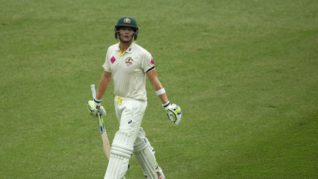 At it again: Australian captain Steve Smith walks off to end a stellar series with the bat.