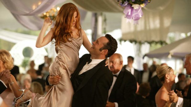 Isla Fischer and Vince Vaughn in <i>The Wedding Crashers</i>.