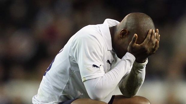 Upset ... Spurs striker Jermain Defoe.