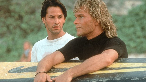 Keanu Reeves and Patrick Swayze in 1991's Point Break.