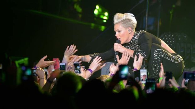 Pink performing in Melbourne last weekend.