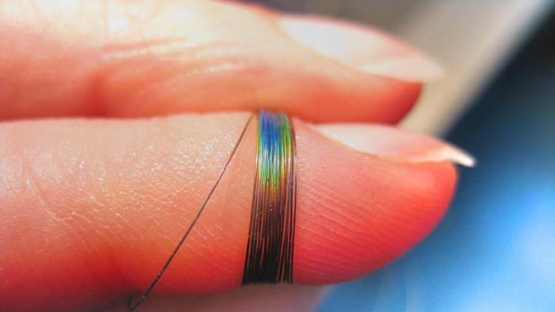 A smart bandage that changes colour when a wound becomes infected.