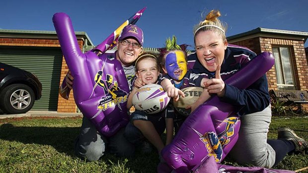 Storm fans Graham and Eryn-Kate Pepyat will head north with daughter Eiley and son Griffin to support their team.