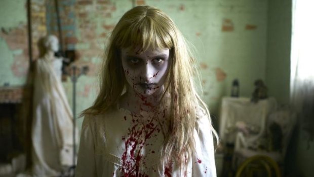 Olivia De Jonge in the Cairnes brothers' horror film <I>Scare Campaign</I>.
