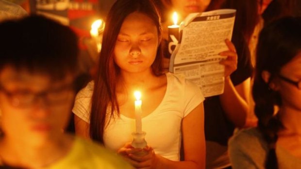 Tens of thousands of people attended the vigil at Victoria Park.